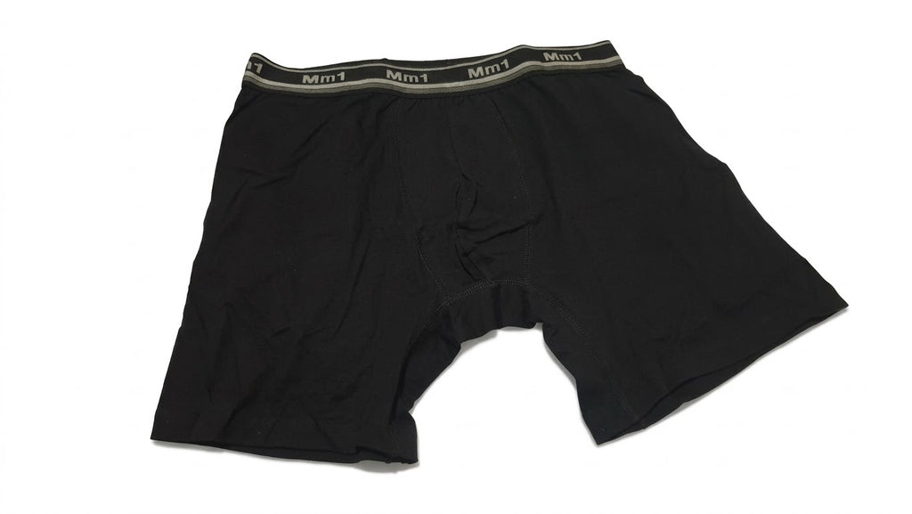 Men's Plain Long Cotton Boxer Shorts by MM1
