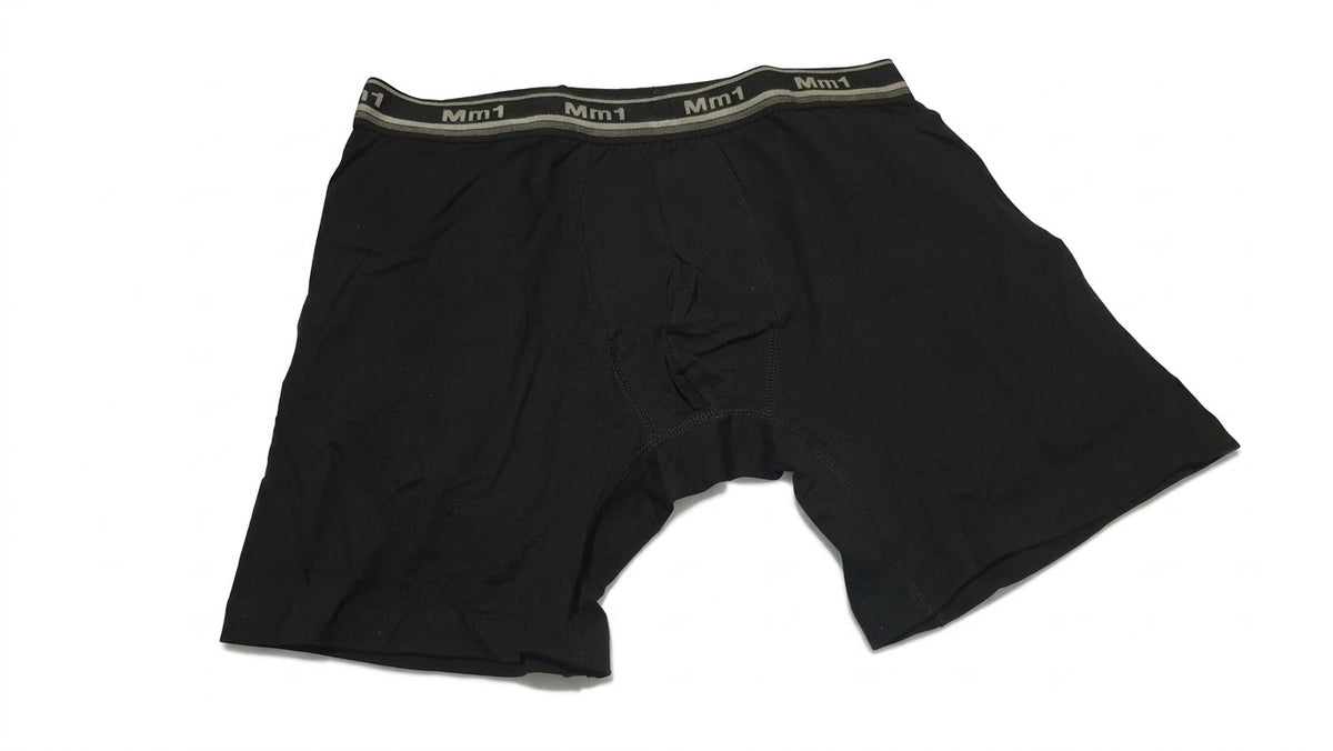 Men's Plain Long Cotton Boxer Shorts by MM1