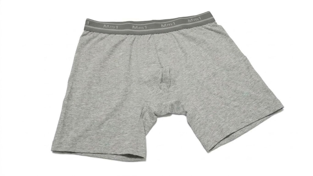 Men's Plain Long Cotton Boxer Shorts by MM1