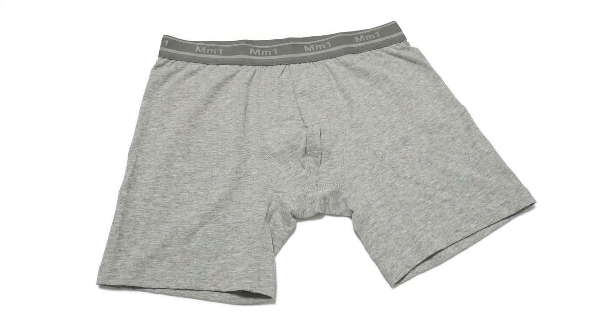 Men's Plain Long Cotton Boxer Shorts by MM1