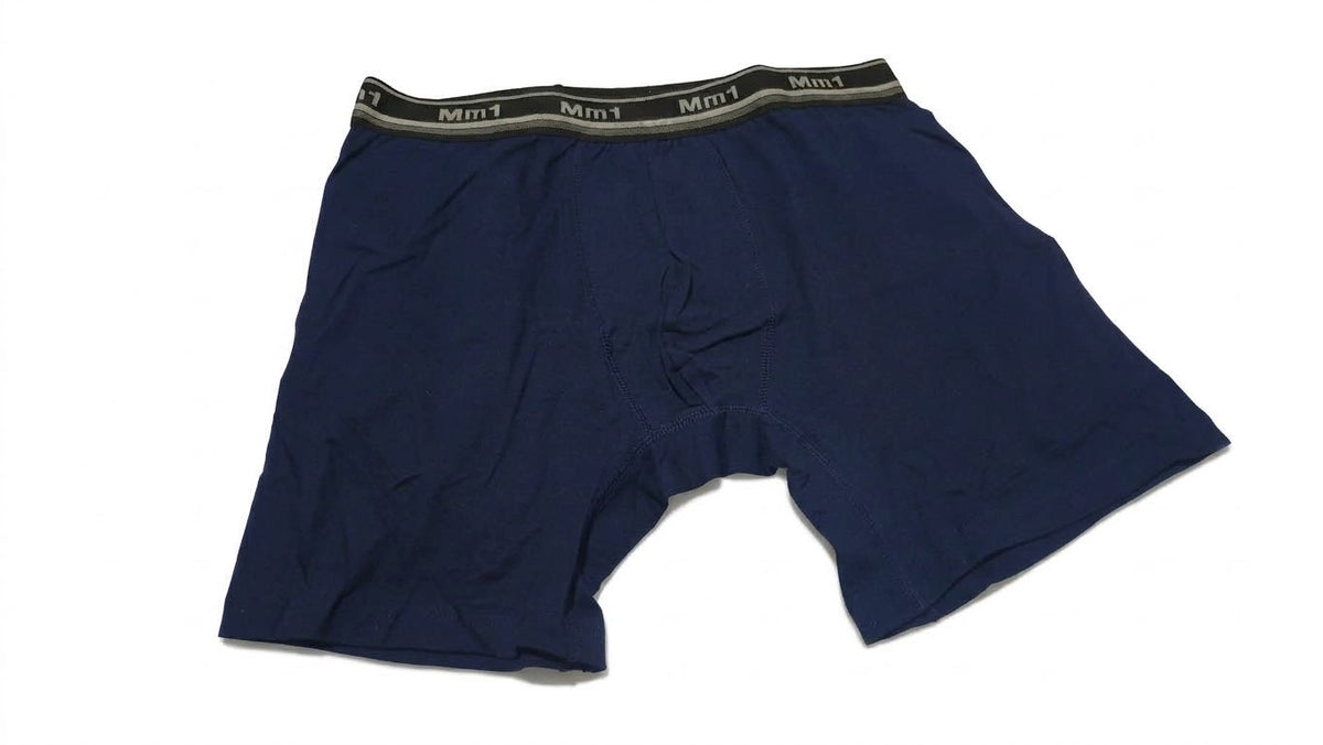 Men's Plain Long Cotton Boxer Shorts by MM1