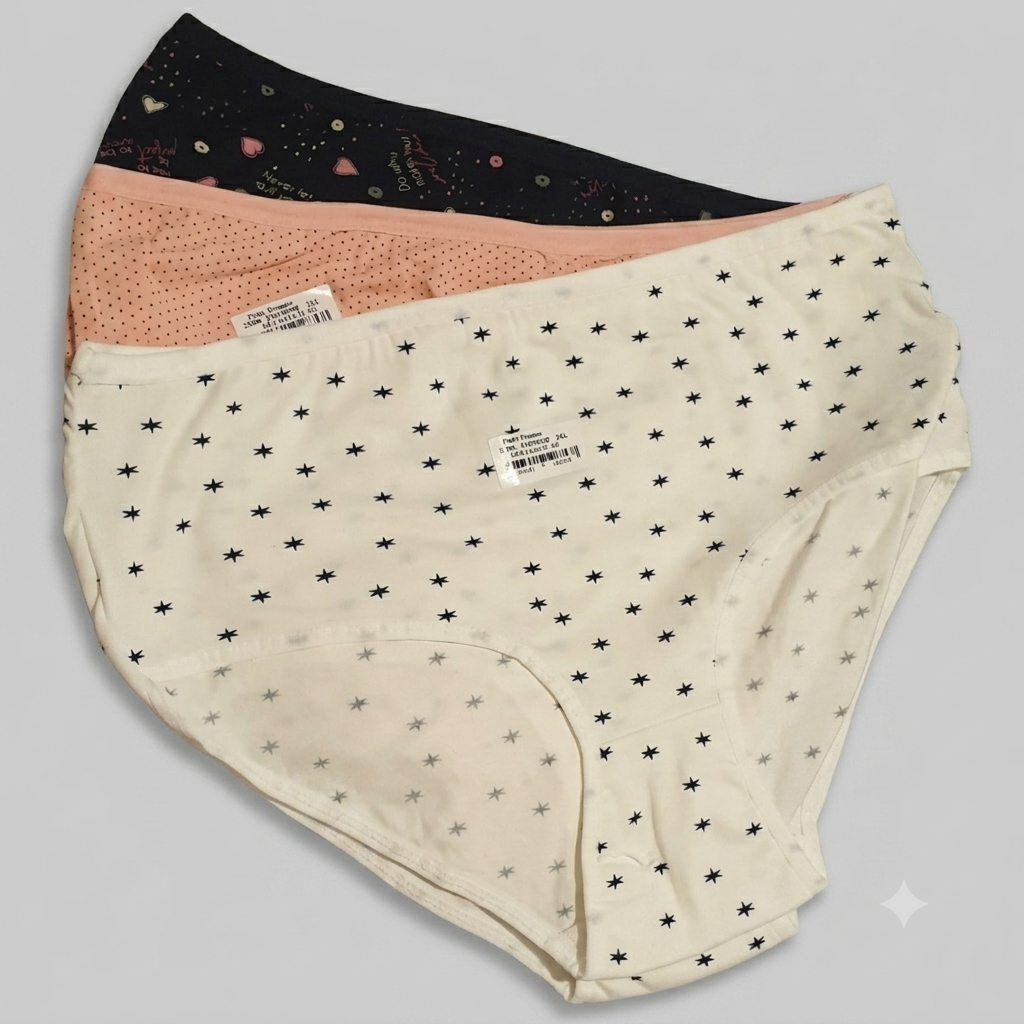 Women's Printed Slip Underwear – 2XL (906-ID-BS)